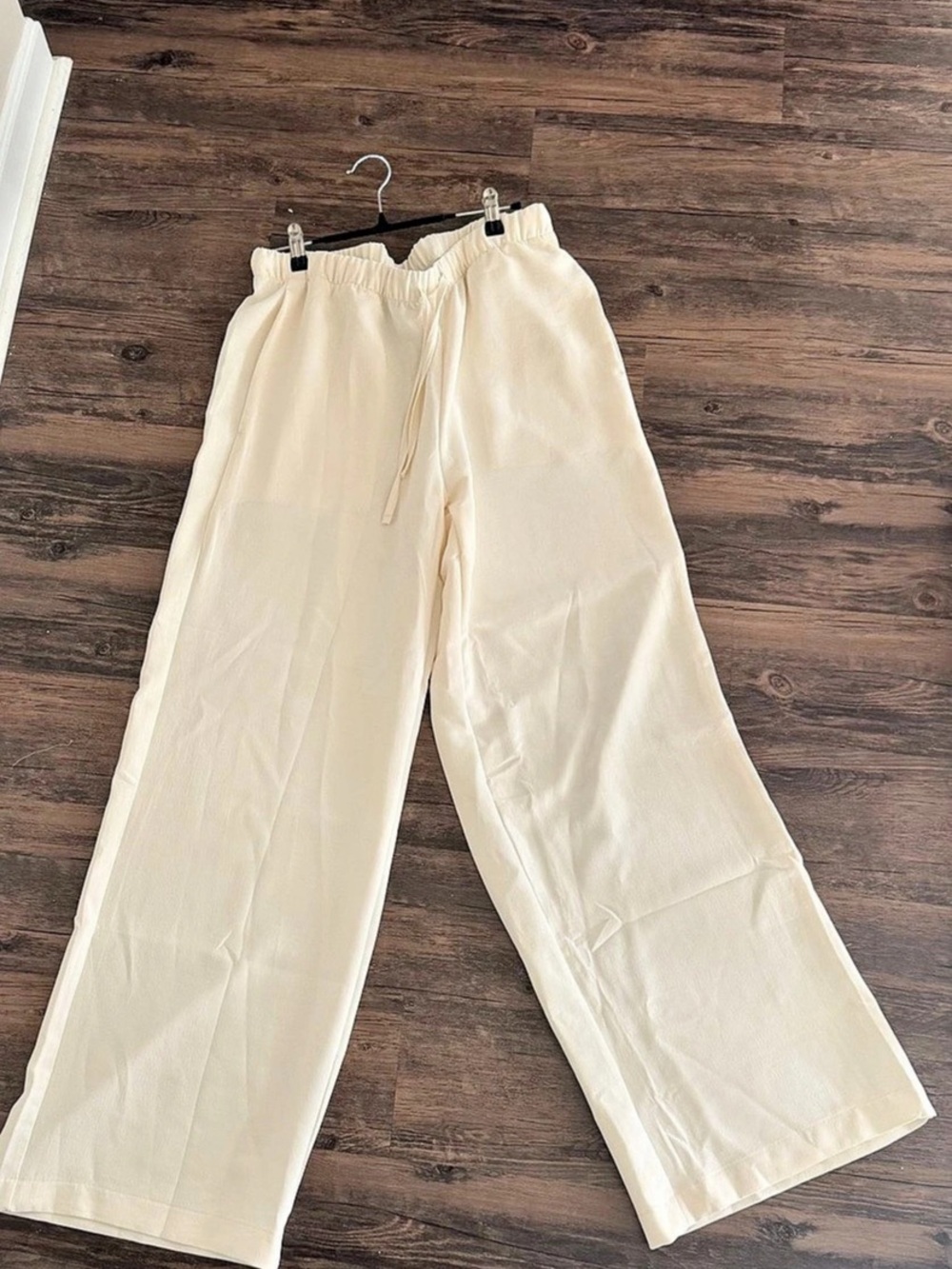 Wide Leg Pants in Cream